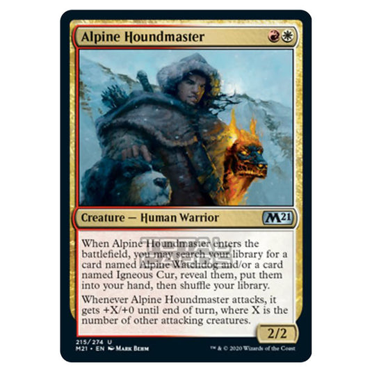 Magic The Gathering - Core Set 2021 - Alpine Houndmaster - 215/274