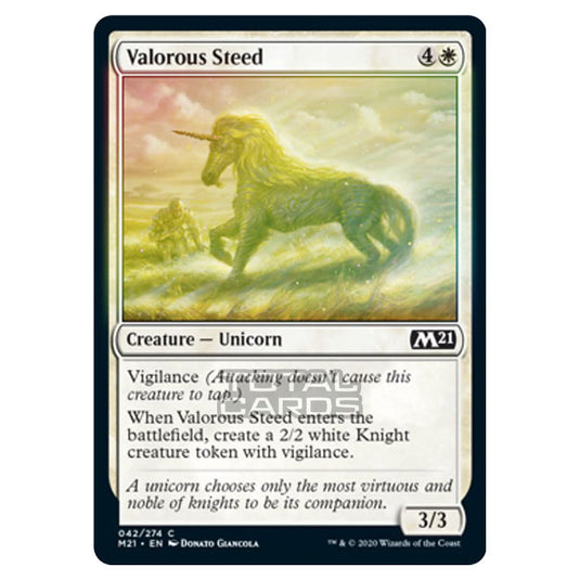 Magic The Gathering - Core Set 2021 - Valorous Steed - 42/274 (Foil)