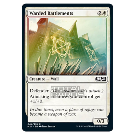 Magic The Gathering - Core Set 2021 - Warded Battlements - 44/274 (Foil)