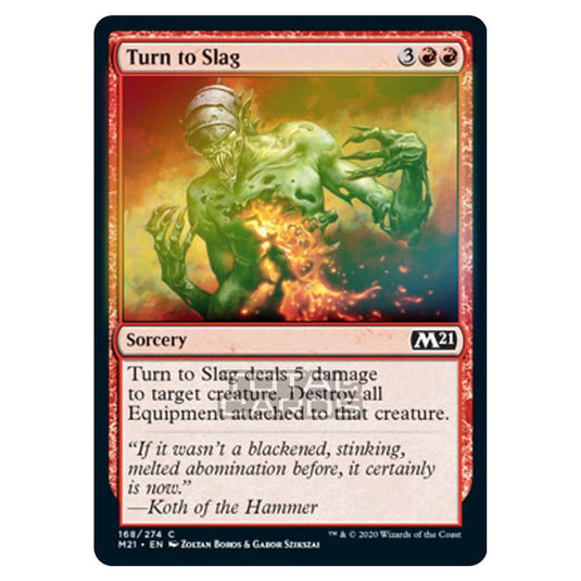 Magic The Gathering - Core Set 2021 - Turn to Slag - 168/274 (Foil)