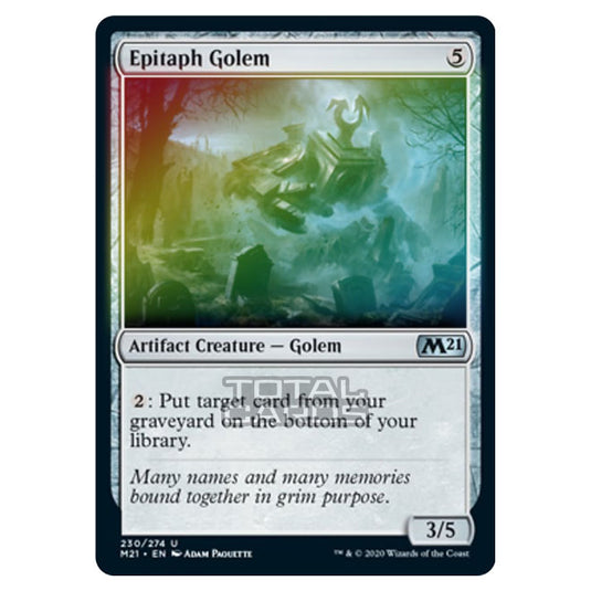 Magic The Gathering - Core Set 2021 - Epitaph Golem - 230/274 (Foil)