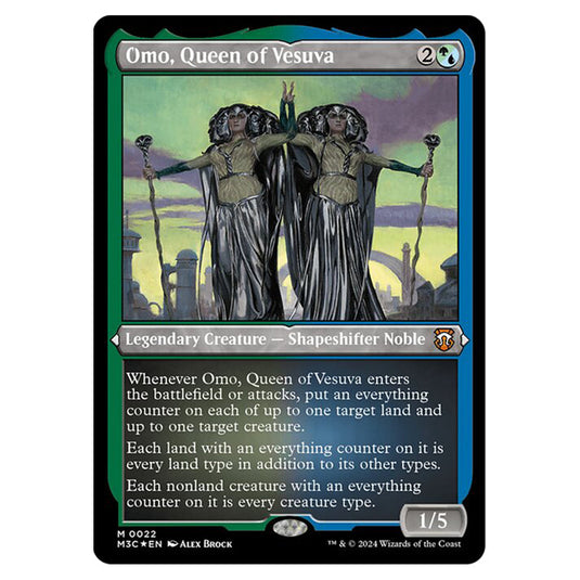 Magic The Gathering - Modern Horizons 3 Commander  - Omo, Queen of Vesuva (Etched Foil) - 0022