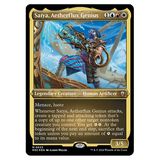 Magic The Gathering - Modern Horizons 3 Commander  - Satya, Aetherflux Genius (Etched Foil) - 0023