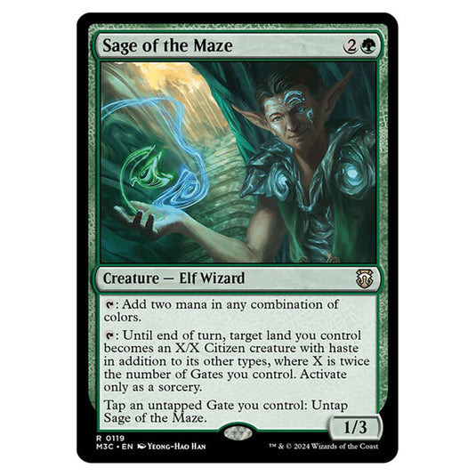 Magic The Gathering - Modern Horizons 3 Commander  - Sage of the Maze - 0119