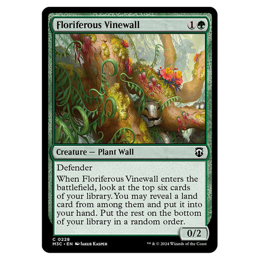 Magic The Gathering - Modern Horizons 3 Commander  - Floriferous Vinewall - 0228