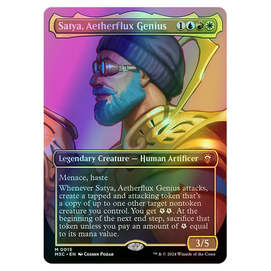 Magic The Gathering - Modern Horizons 3 Commander  - Satya, Aetherflux Genius (Borderless Profile) - 0015 (Foil)