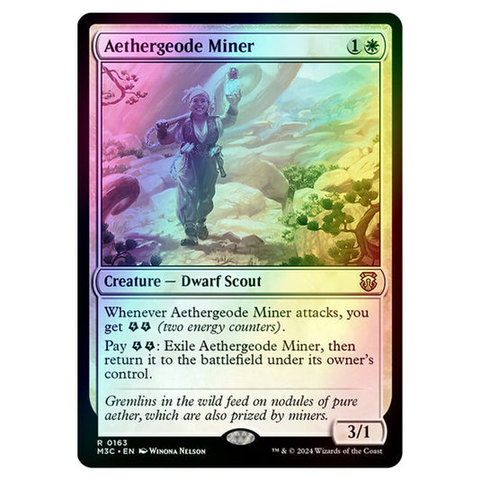 Magic The Gathering - Modern Horizons 3 Commander  - Aethergeode Miner - 0163 (Foil)