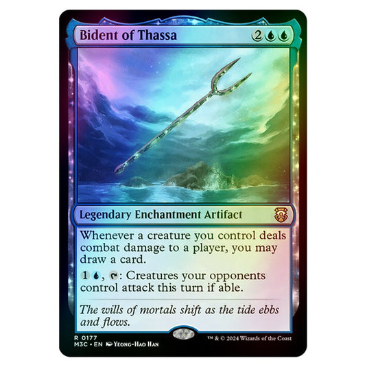 Magic The Gathering - Modern Horizons 3 Commander  - Bident of Thassa - 0177 (Foil)