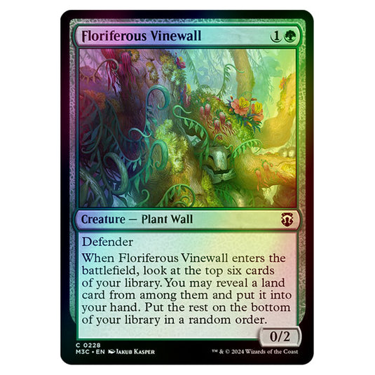 Magic The Gathering - Modern Horizons 3 Commander  - Floriferous Vinewall - 0228 (Foil)