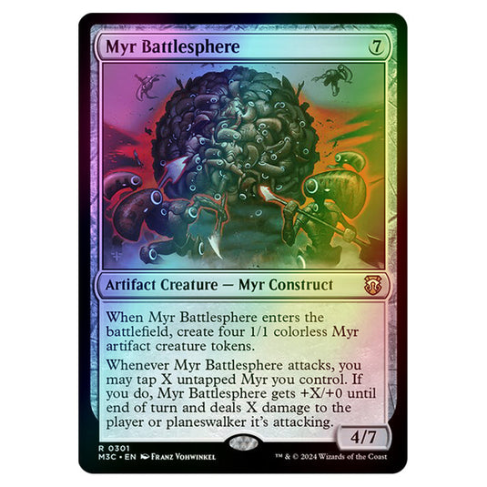 Magic The Gathering - Modern Horizons 3 Commander  - Myr Battlesphere - 0301 (Foil)