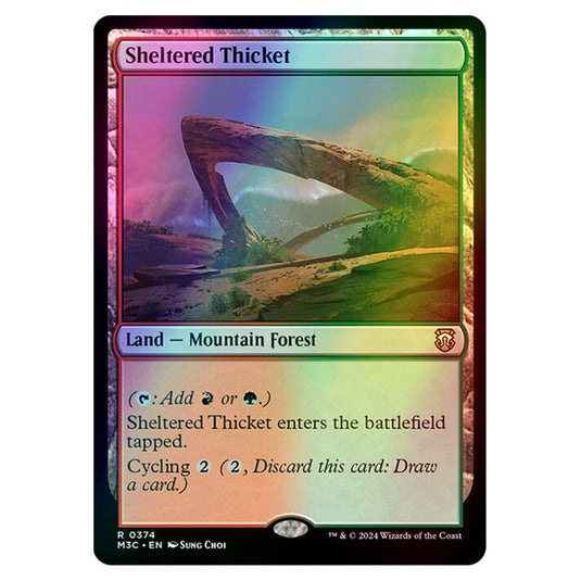 Magic The Gathering - Modern Horizons 3 Commander  - Sheltered Thicket - 0374 (Foil)