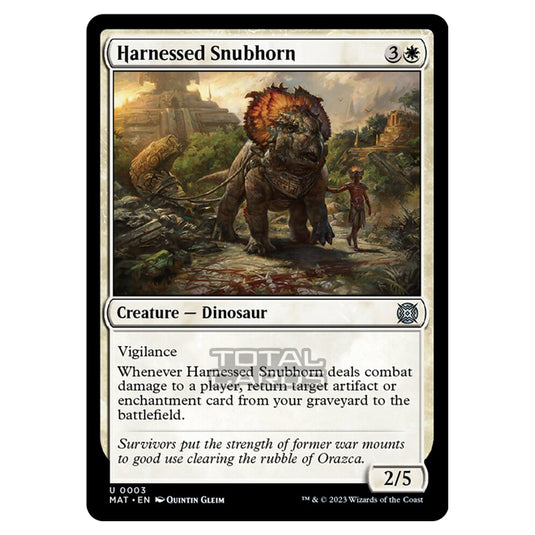 Magic The Gathering - March of the Machine - The Aftermath - Harnessed Snubhorn - 0003