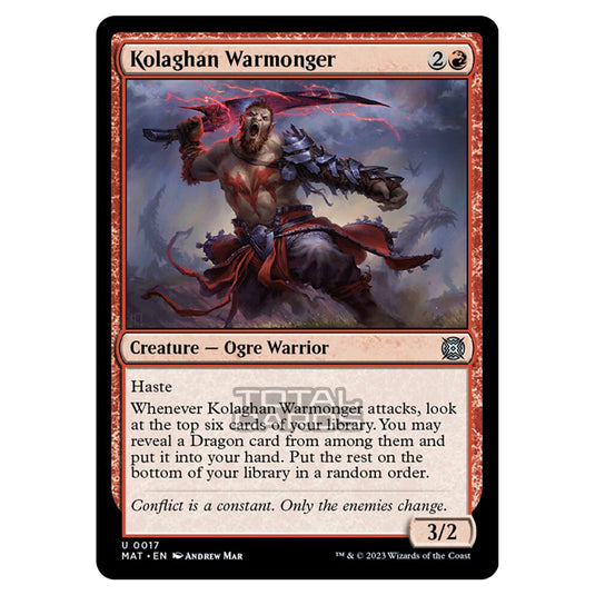 Magic The Gathering - March of the Machine - The Aftermath - Kolaghan Warmonger - 0017