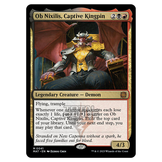 Magic The Gathering - March of the Machine - The Aftermath - Ob Nixilis Captive Kingpin - 0041