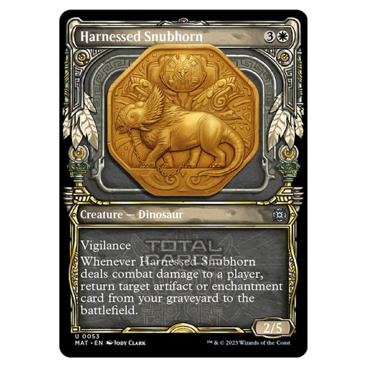 Magic The Gathering - March of the Machine - The Aftermath - Harnessed Snubhorn (Showcase Card)  - 0053