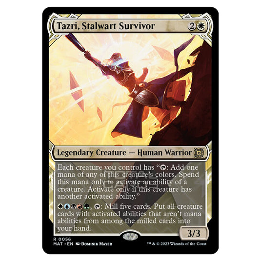 Magic The Gathering - March of the Machine - The Aftermath - Tazri Stalwart Survivor (Showcase Card)  - 0056