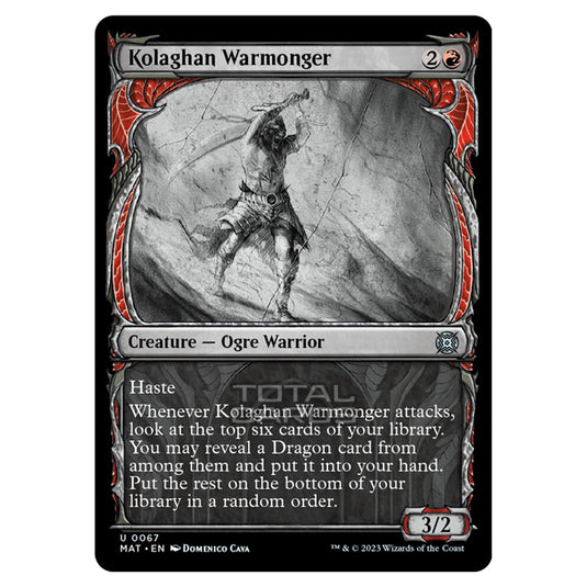 Magic The Gathering - March of the Machine - The Aftermath - Kolaghan Warmonger (Showcase Card)  - 0067