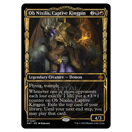 Magic The Gathering - March of the Machine - The Aftermath - Ob Nixilis Captive Kingpin (Showcase Card)  - 0091