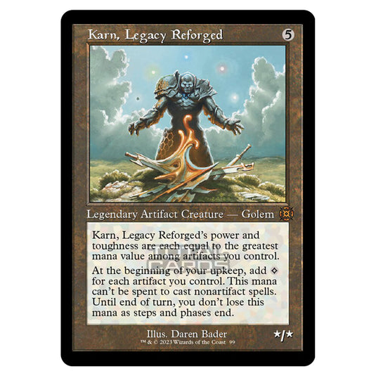 Magic The Gathering - March of the Machine - The Aftermath - Karn Legacy Reforged (Showcase Card)  - 0099