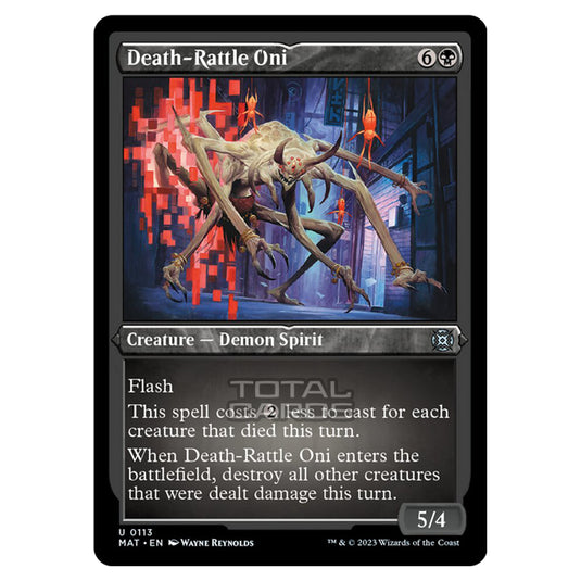 Magic The Gathering - March of the Machine - The Aftermath - Death-Rattle Oni (Etched Foil Card)  - 0113