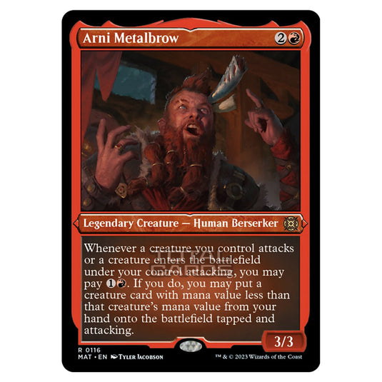 Magic The Gathering - March of the Machine - The Aftermath - Arni Metalbrow (Etched Foil Card)  - 0116