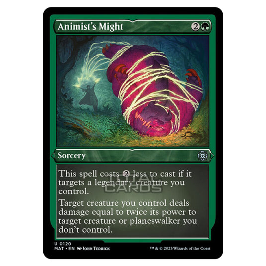 Magic The Gathering - March of the Machine - The Aftermath - Animists Might (Etched Foil Card)  - 0120