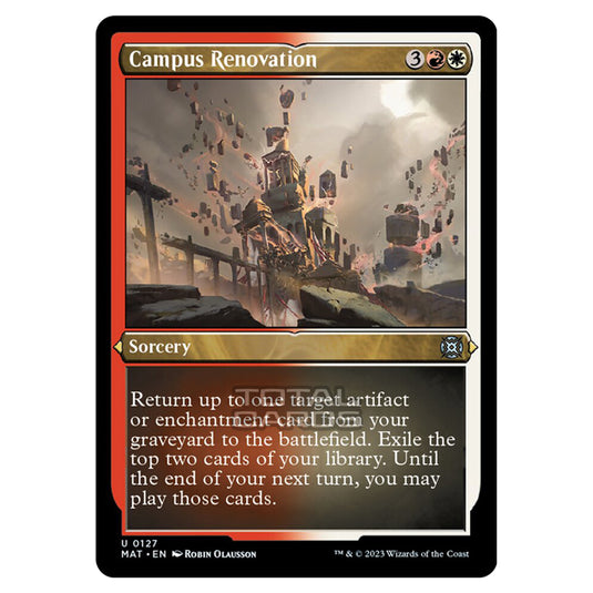 Magic The Gathering - March of the Machine - The Aftermath - Campus Renovation (Etched Foil Card)  - 0127