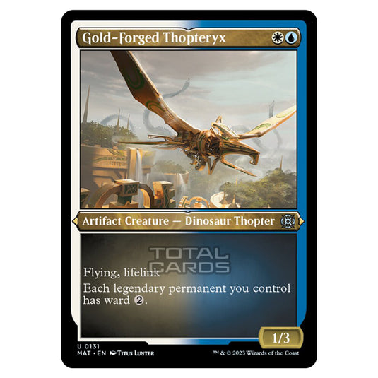 Magic The Gathering - March of the Machine - The Aftermath - Gold-Forged Thopteryx (Etched Foil Card)  - 0131
