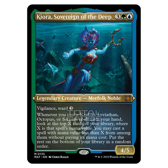 Magic The Gathering - March of the Machine - The Aftermath - Kiora Sovereign of the Deep (Etched Foil Card)  - 0135