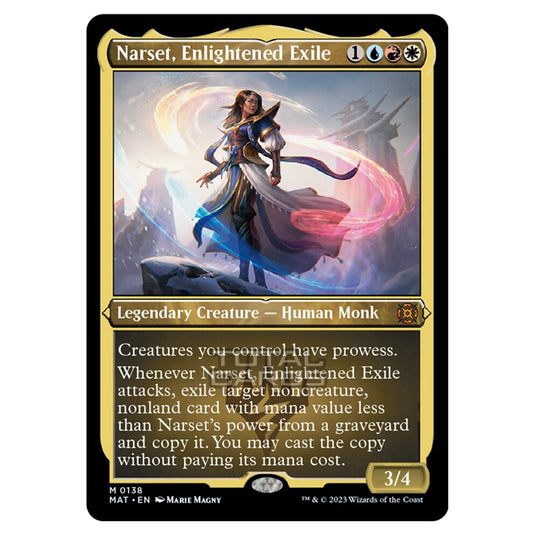 Magic The Gathering - March of the Machine - The Aftermath - Narset Enlightened Exile (Etched Foil Card)  - 0138