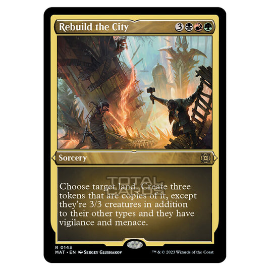 Magic The Gathering - March of the Machine - The Aftermath - Rebuild the City (Etched Foil Card)  - 0143