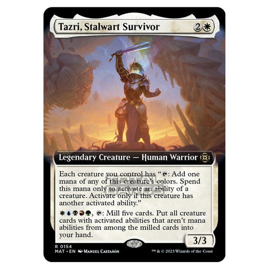 Magic The Gathering - March of the Machine - The Aftermath - Tazri Stalwart Survivor (Extended Art Card)  - 0154