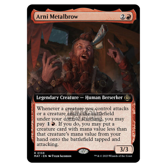 Magic The Gathering - March of the Machine - The Aftermath - Arni Metalbrow (Extended Art Card)  - 0159