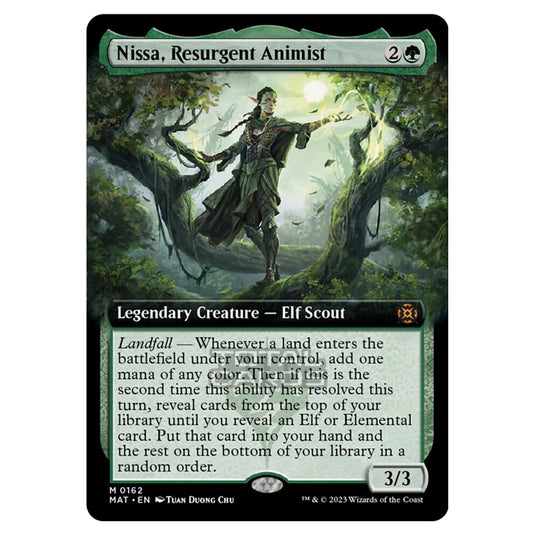 Magic The Gathering - March of the Machine - The Aftermath - Nissa Resurgent Animist (Extended Art Card)  - 0162