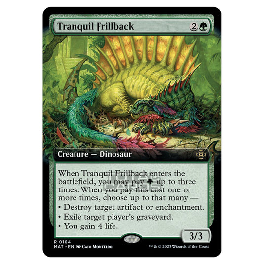 Magic The Gathering - March of the Machine - The Aftermath - Tranquil Frillback (Extended Art Card)  - 0164