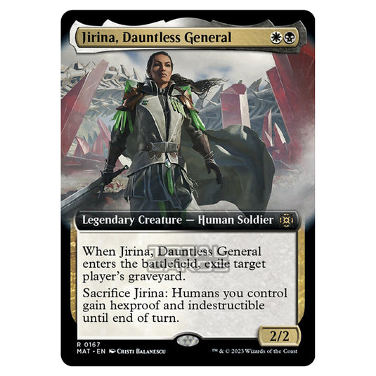 Magic The Gathering - March of the Machine - The Aftermath - Jirina Dauntless General (Extended Art Card)  - 0167