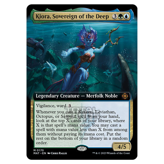 Magic The Gathering - March of the Machine - The Aftermath - Kiora Sovereign of the Deep (Extended Art Card)  - 0170