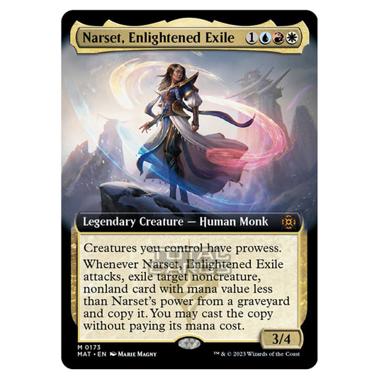 Magic The Gathering - March of the Machine - The Aftermath - Narset Enlightened Exile (Extended Art Card)  - 0173