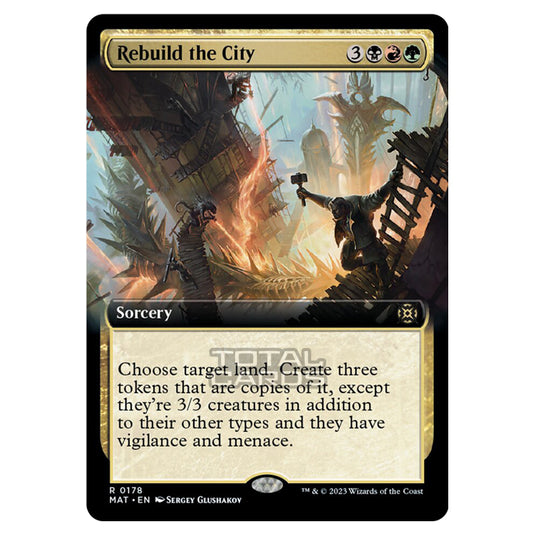 Magic The Gathering - March of the Machine - The Aftermath - Rebuild the City (Extended Art Card)  - 0178