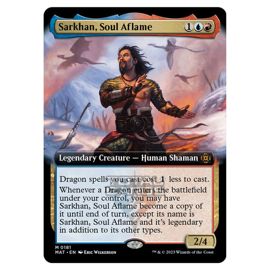 Magic The Gathering - March of the Machine - The Aftermath - Sarkhan Soul Aflame (Extended Art Card)  - 0181