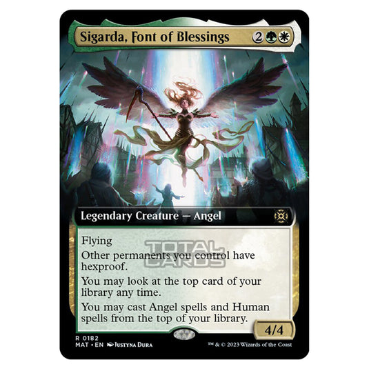 Magic The Gathering - March of the Machine - The Aftermath - Sigarda Font of Blessings (Extended Art Card)  - 0182