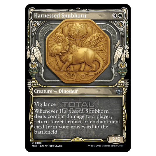 Magic The Gathering - March of the Machine - The Aftermath - Harnessed Snubhorn (Halo Foil Card)  - 0188