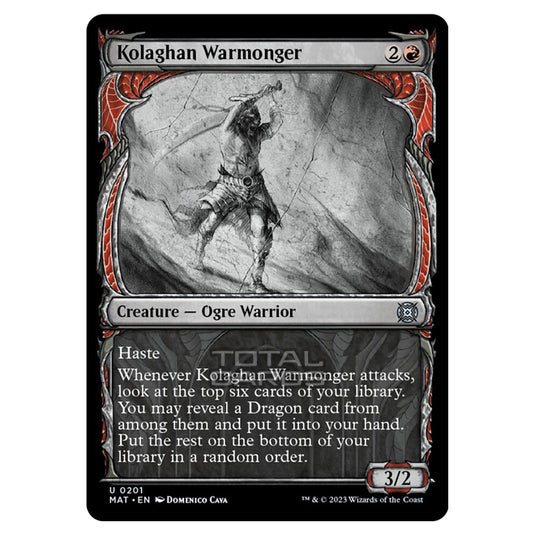Magic The Gathering - March of the Machine - The Aftermath - Kolaghan Warmonger (Halo Foil Card)  - 0201