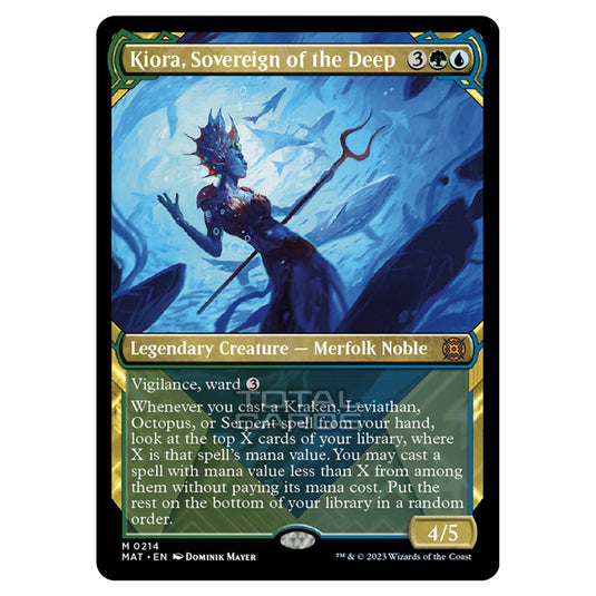 Magic The Gathering - March of the Machine - The Aftermath - Kiora Sovereign of the Deep (Halo Foil Card)  - 0214