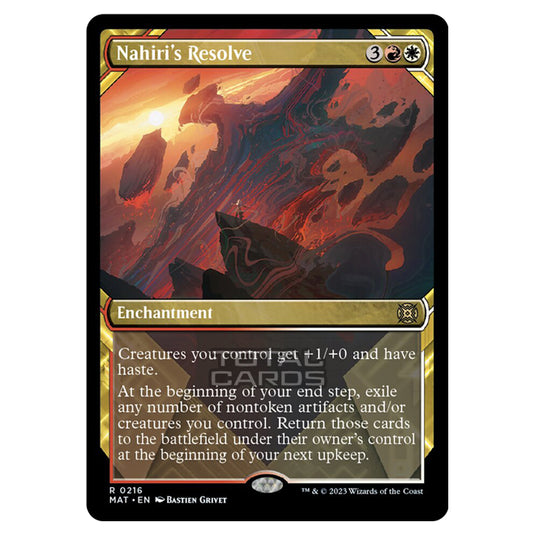 Magic The Gathering - March of the Machine - The Aftermath - Nahiris Resolve (Halo Foil Card)  - 0216