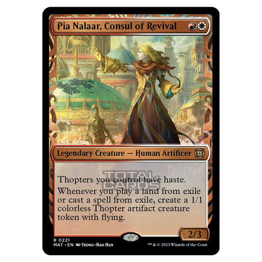 Magic The Gathering - March of the Machine - The Aftermath - Pia Nalaar Consul of Revival (Halo Foil Card)  - 0221