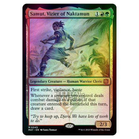 Magic The Gathering - March of the Machine - The Aftermath - Samut Vizier of Naktamun - 0045 (Foil)