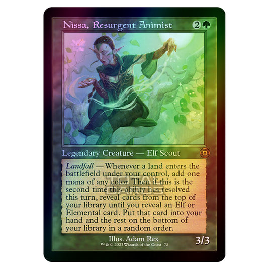 Magic The Gathering - March of the Machine - The Aftermath - Nissa Resurgent Animist (Showcase Card)  - 0072 (Foil)
