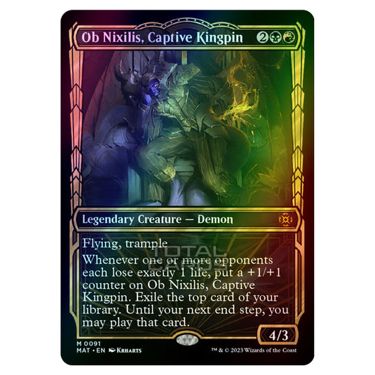 Magic The Gathering - March of the Machine - The Aftermath - Ob Nixilis Captive Kingpin (Showcase Card)  - 0091 (Foil)