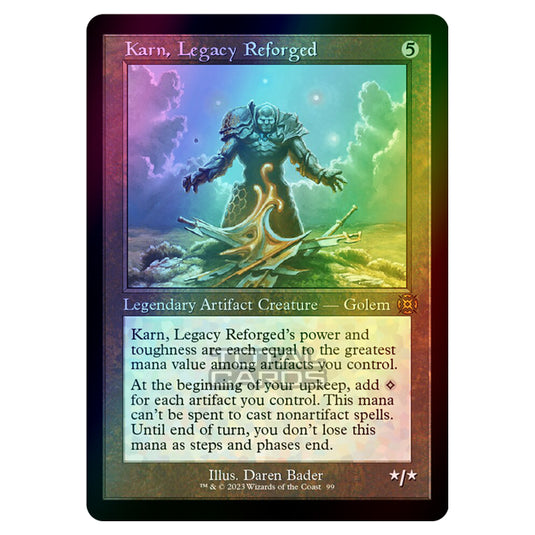 Magic The Gathering - March of the Machine - The Aftermath - Karn Legacy Reforged (Showcase Card)  - 0099 (Foil)
